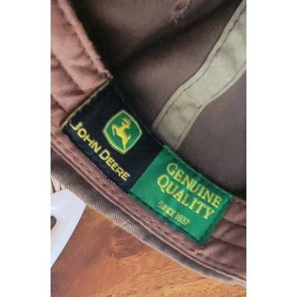 John Deere 2 Womens Adjustable Cotton Canvas Vintage Hat Floral Daisy Pink Brown - Picture 7 of 11